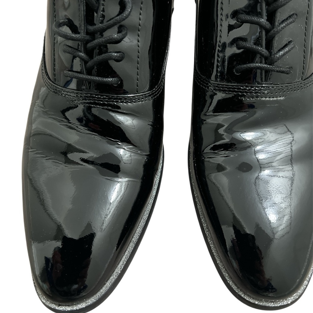 Aldo Men's Black Patent Leather Dress Oxfords - Picture 3 of 6